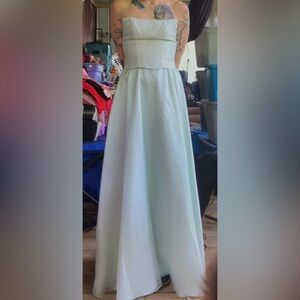Light Mint A-Line Maxi Skirt